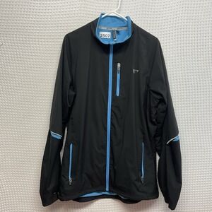 2117 of Sweden  Black Jacket Mens 3XL Zip Pockets Lined CoolLite Actual XL  Y2K